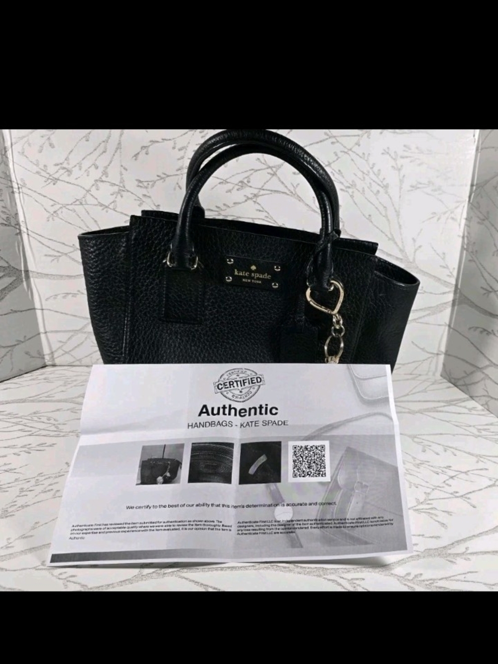 Kate Spade Black Pebbled Leather Satchel